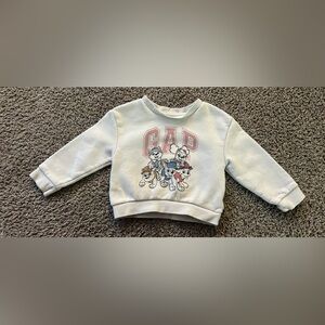 GAP Kids White Sweatshirt with Cartoon Graphic